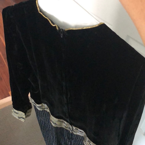 Vintage Neiman Marcus Dress, black velvet - Picture 5 of 8